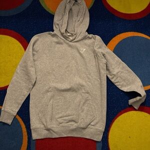 Gymshark Gray Men's Pullover Hoodie with Chest Logo